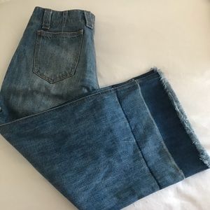Cropped flare faded jeans!